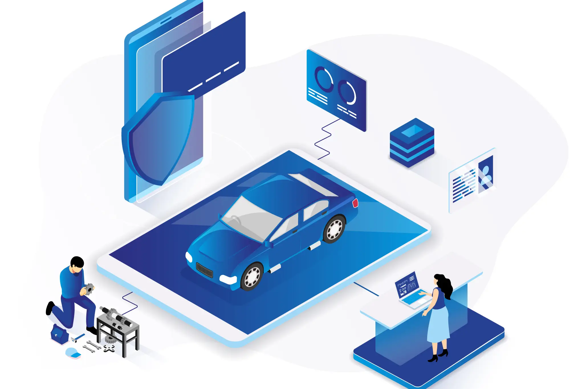 Connected Car Piattaforma IoT Telematica Sicurezza Veicolare Gestione Flotte Infotainment Evoluto