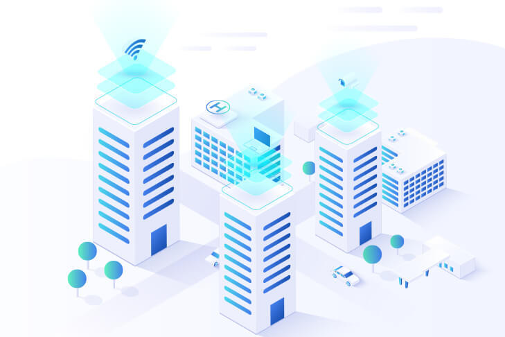 Smart City Piattaforma IoT Illuminazione Intelligente Controllo Traffico Parcheggio Smart Sicurezza Urbana